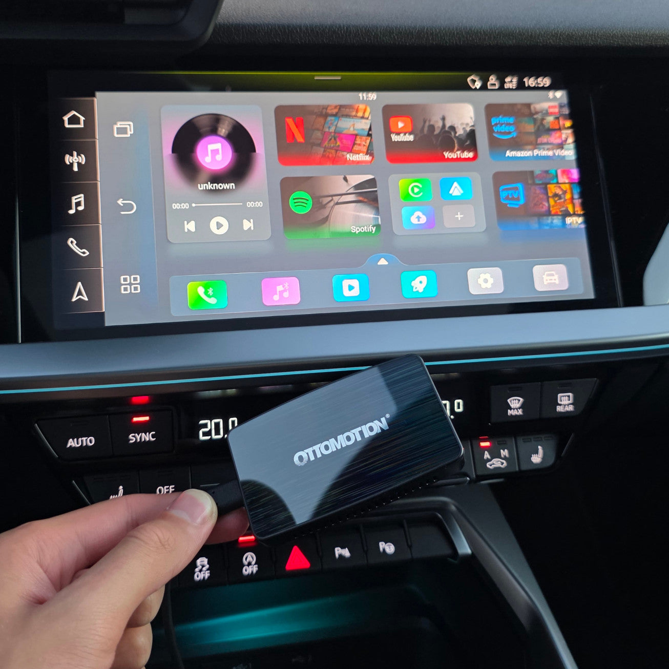 CarPlay und Android Auto-Box + YouTube, Netflix usw. 